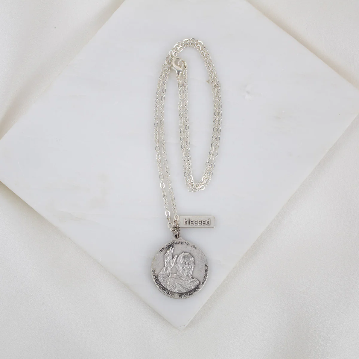 Pope Francis Medal Necklace – Faith, Hope & Blessing Pendant - Blessed Bands