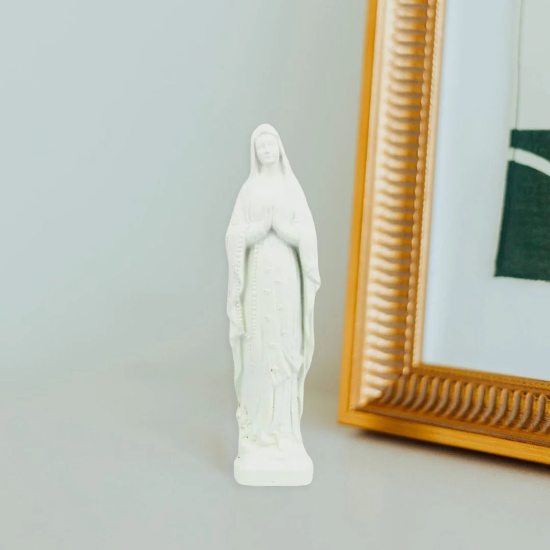 Our Lady of Lourdes Statue – Small Devotional Figure - Blessed Bands