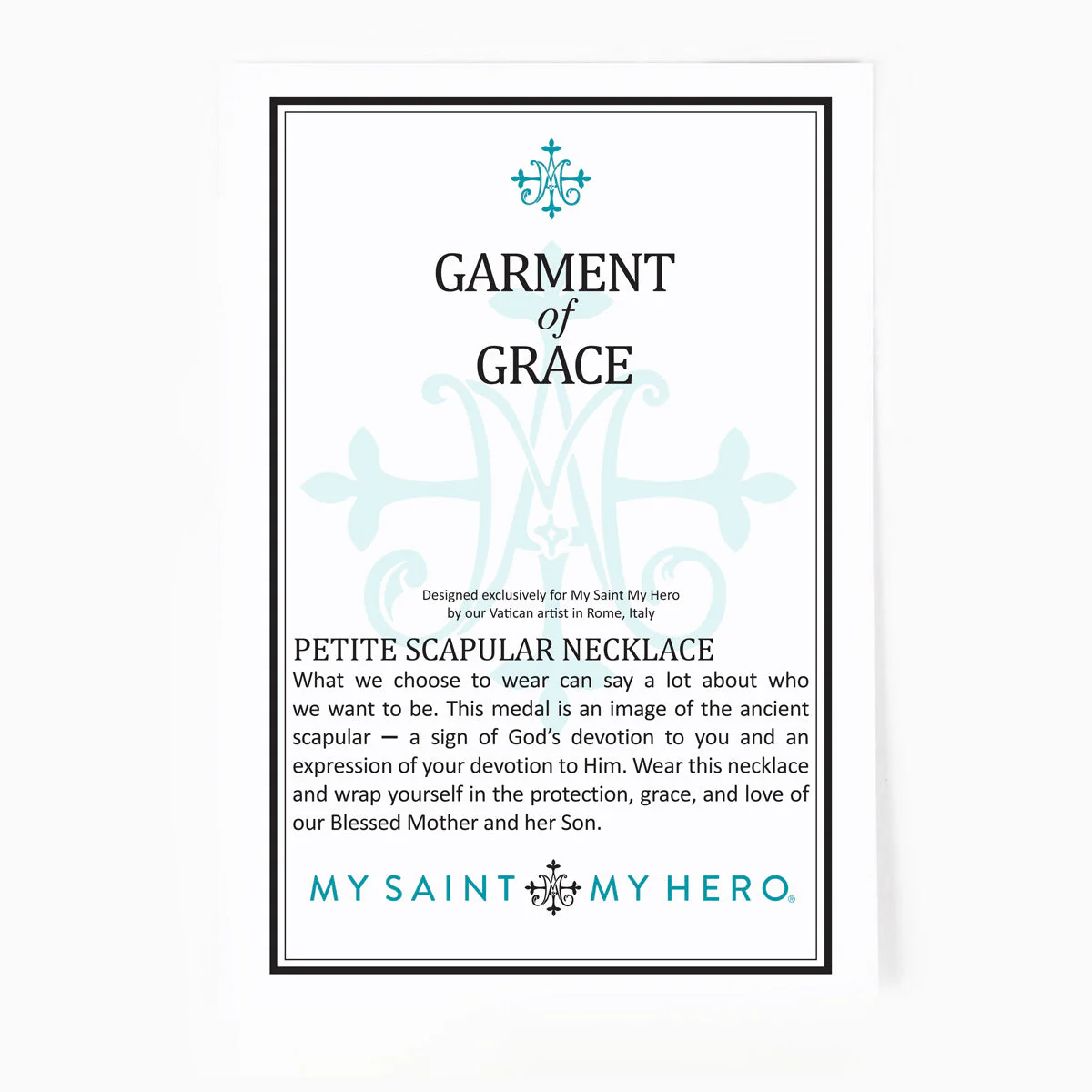 Sterling Silver Scapular – Garment of Grace & Faith - Blessed Bands