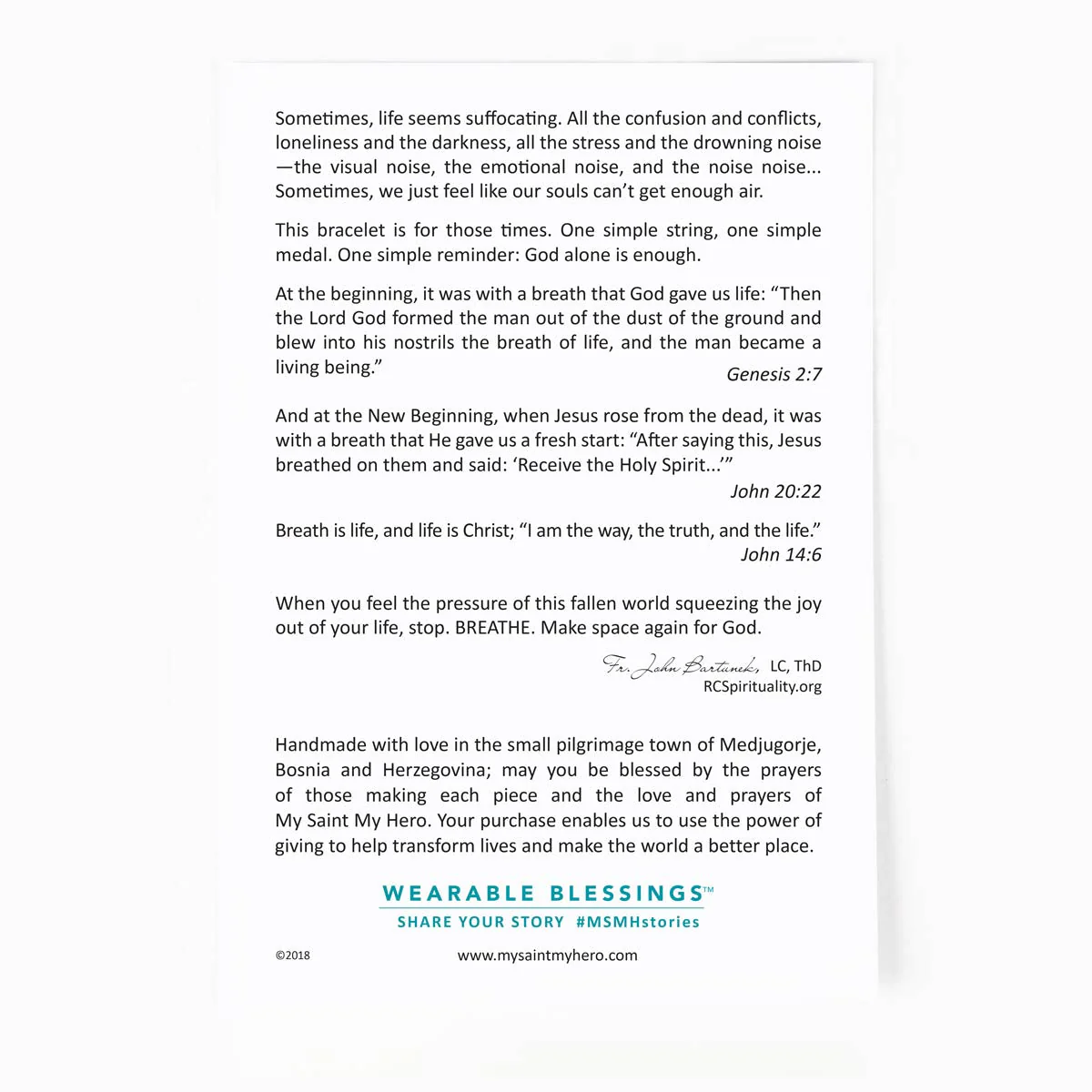 Rainbow Breathe Blessing Christian Bracelet - Blessed Bands