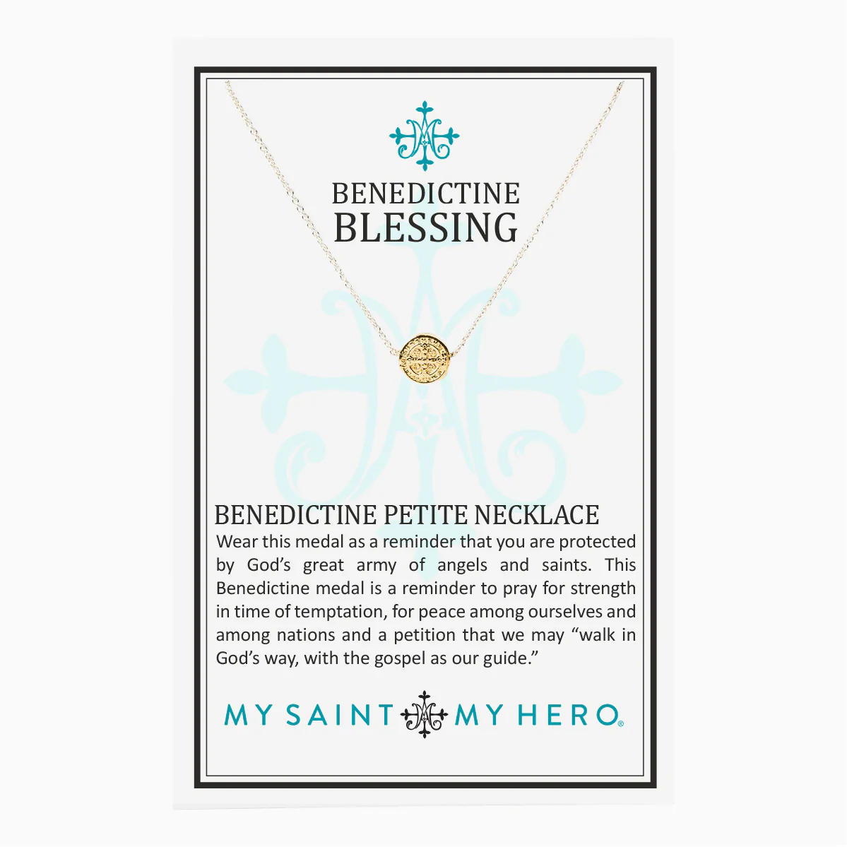 Benedictine Blessing Petite Necklace – Peace & Protection - Blessed Bands