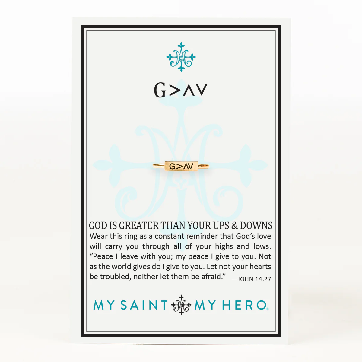 God is Greater Ring – Faith & Strength Jewelry - Blessed Bands