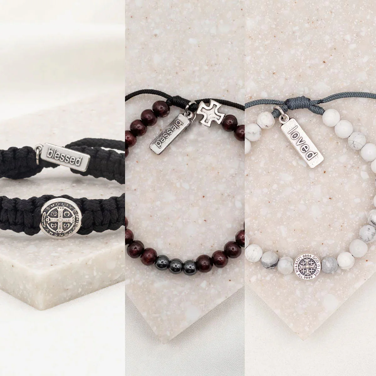Faith-Inspired Dad’s Bracelet Set – Symbol of God’s Love & Hope - Blessed Bands