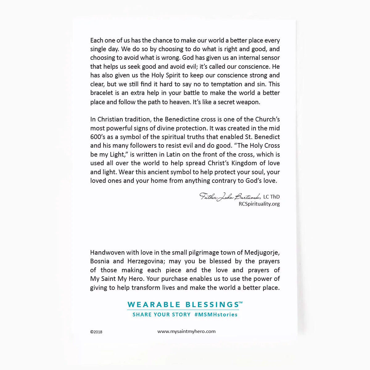 Benedictine Blessing Bracelet with Rose Gold Medals - Blessed Bands