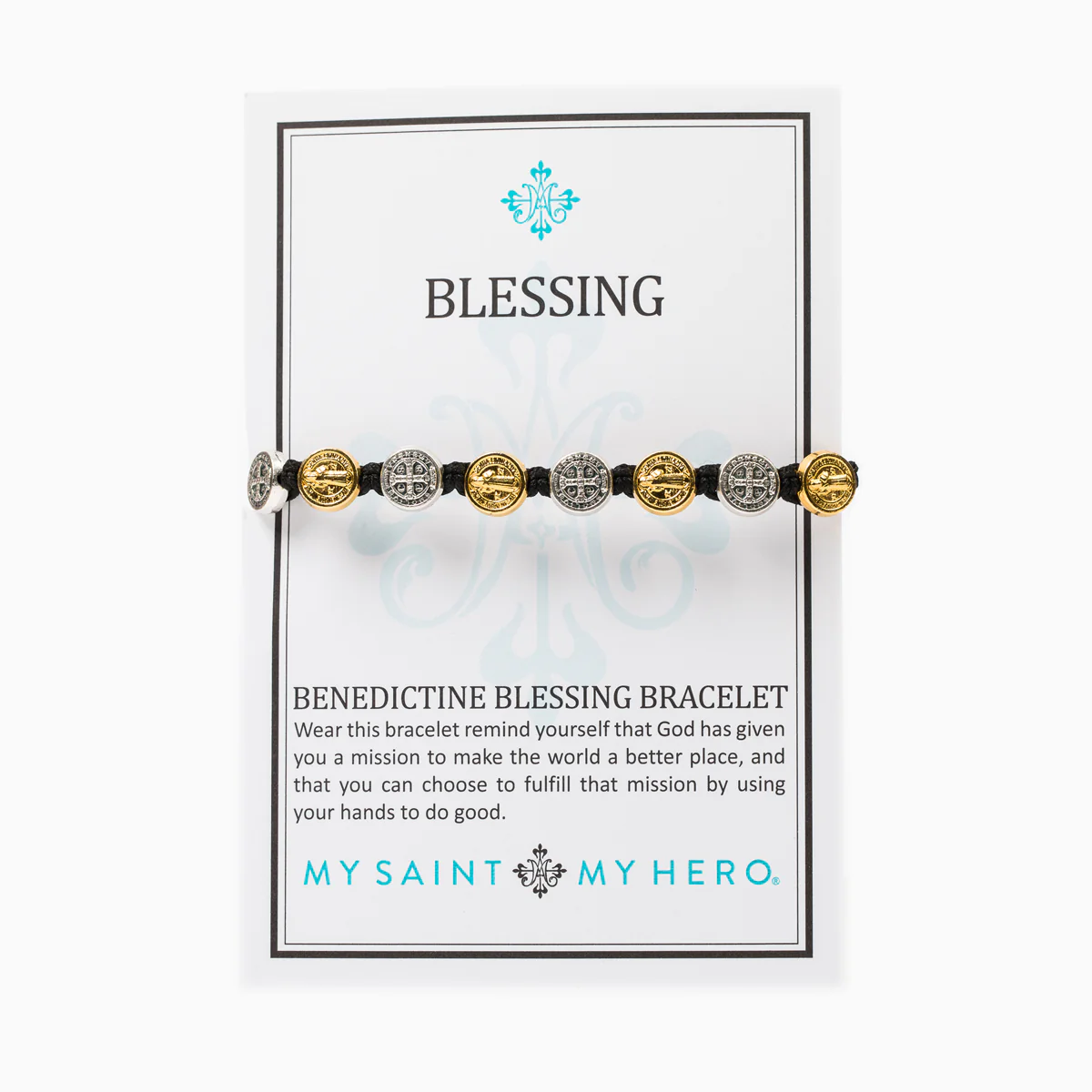 Benedictine Blessing Bracelet – Mixed Metals Faith Jewelry - Blessed Bands