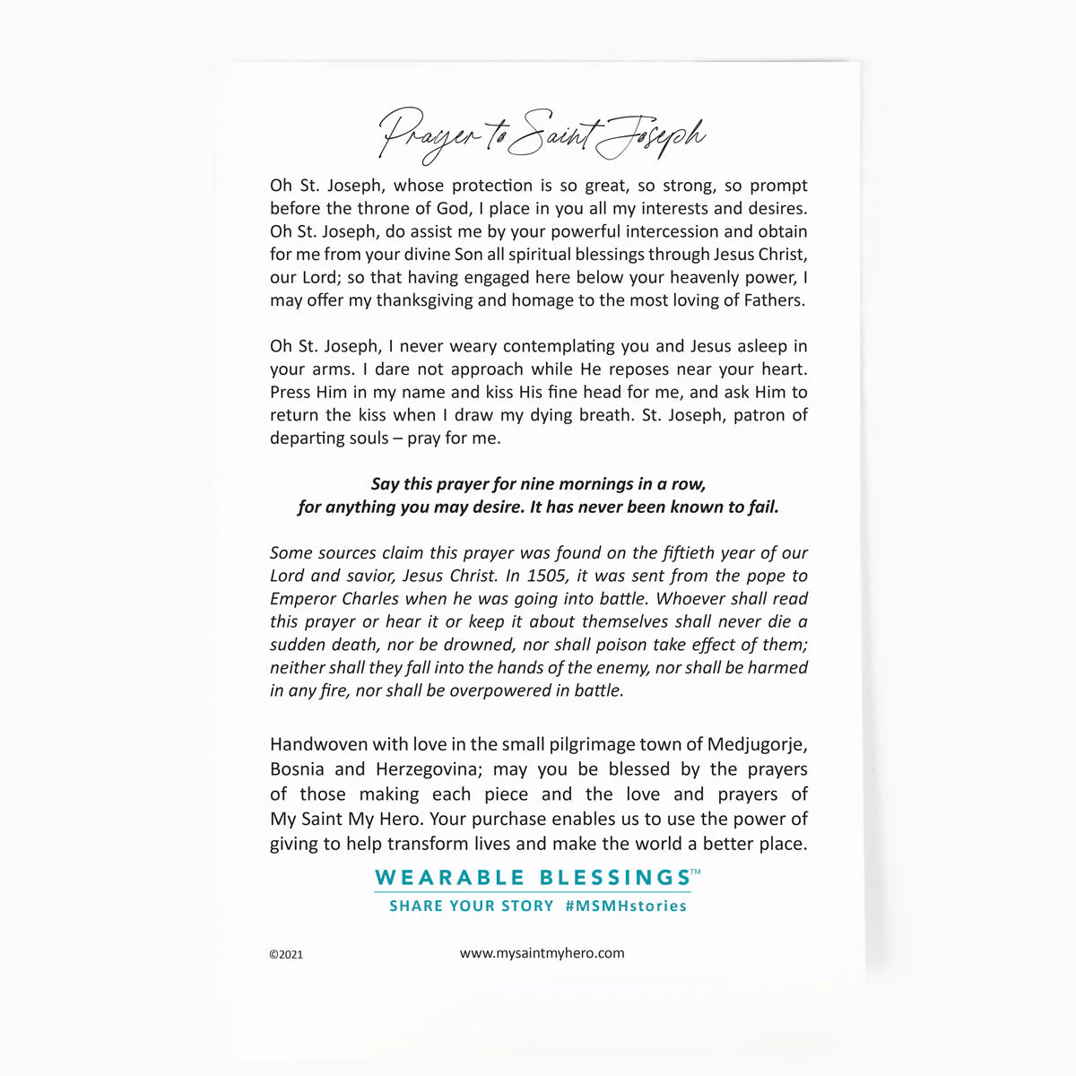 St. Joseph Blessing Bracelet – Protection & Guidance - Blessed Bands