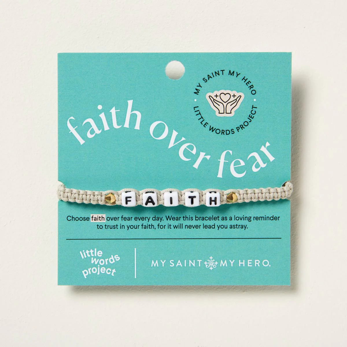 My Saint My Hero Faith Bracelet by Little Words Project - Blessed Bands