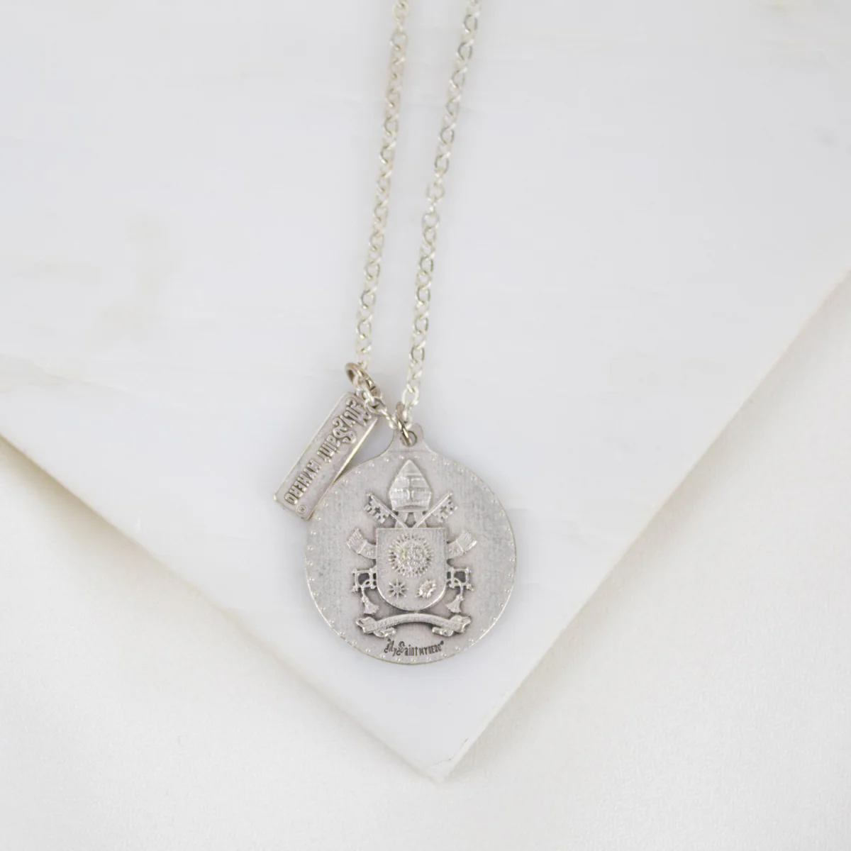 Pope Francis Medal Necklace – Faith, Hope & Blessing Pendant - Blessed Bands