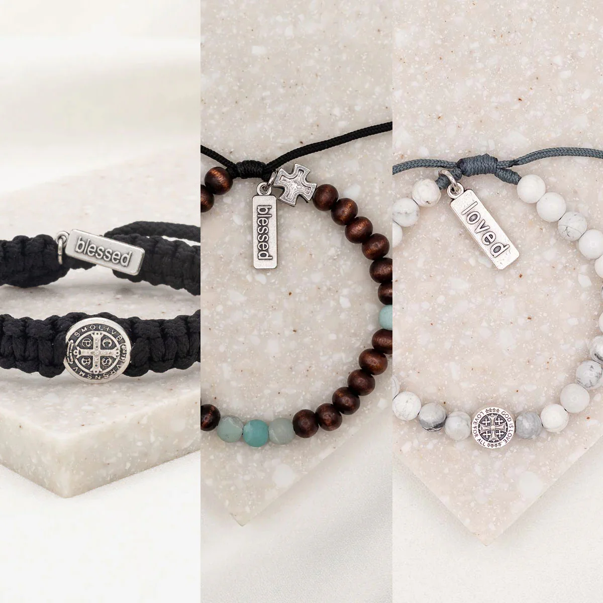 Faith-Inspired Dad’s Bracelet Set – Symbol of God’s Love & Hope - Blessed Bands