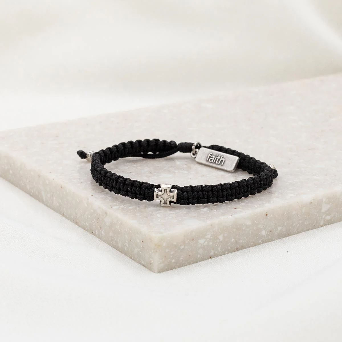 Wonderfully Made Silver Cross Bracelet – Faith & Grace - Blessed Bands