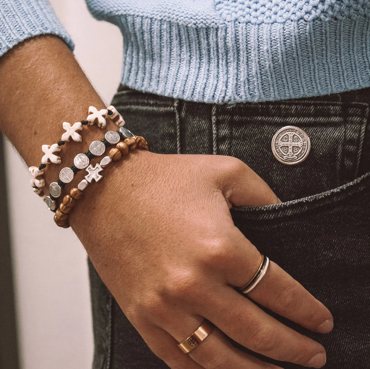 Armor of Protection Benedictine Pocket Pin – Faith Shield - Blessed Bands