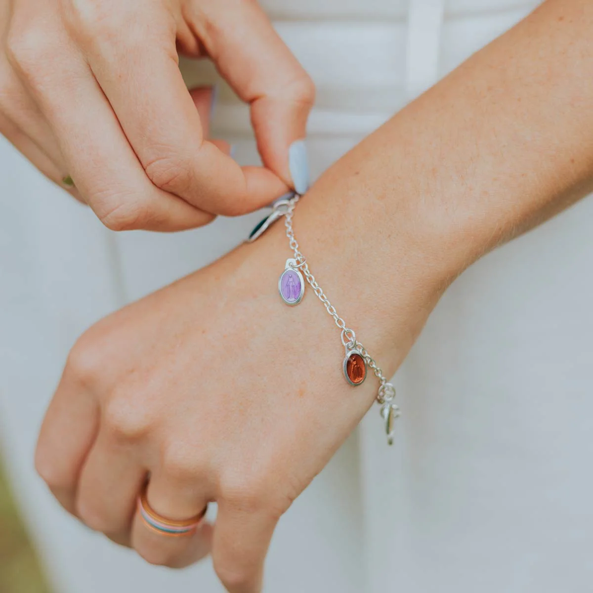 Miracles Miraculous Mary Charm Bracelet – Faith & Grace - Blessed Bands