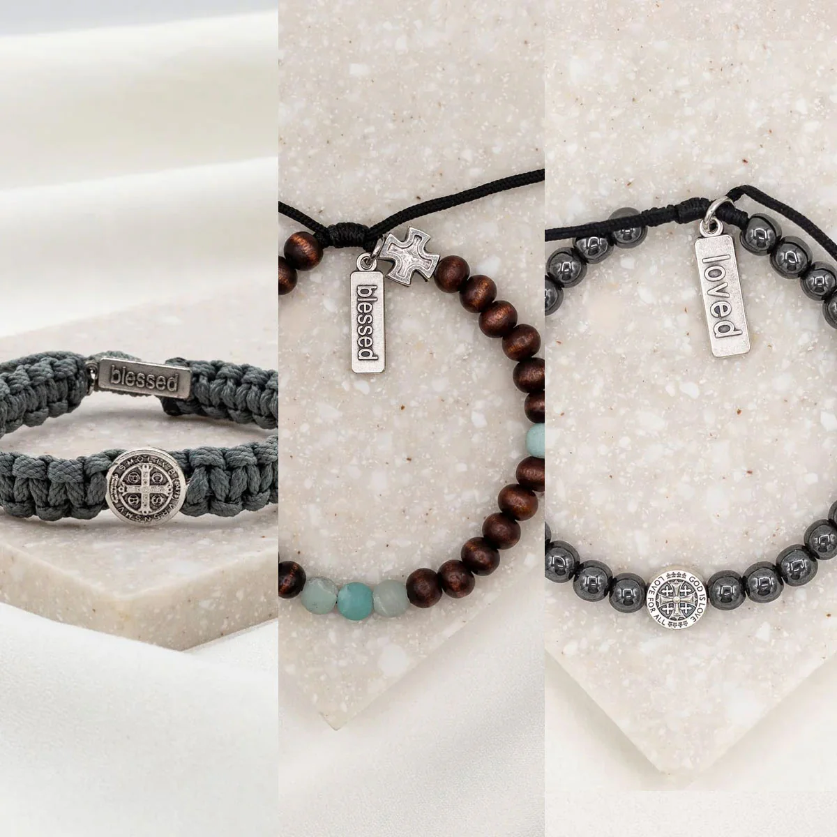 Faith-Inspired Dad’s Bracelet Set – Symbol of God’s Love & Hope - Blessed Bands
