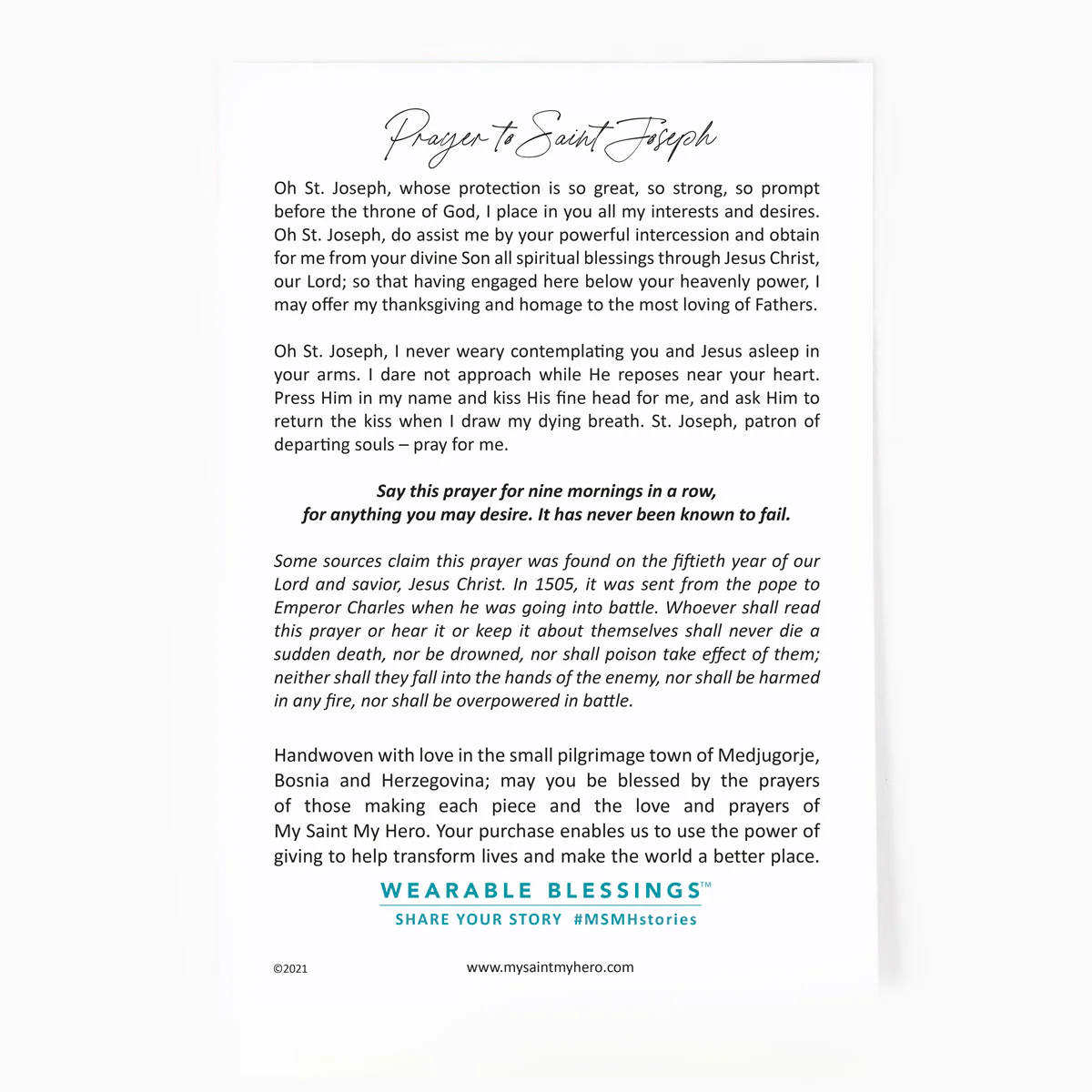 St. Joseph Blessing Bracelet – Strength & Protection - Blessed Bands