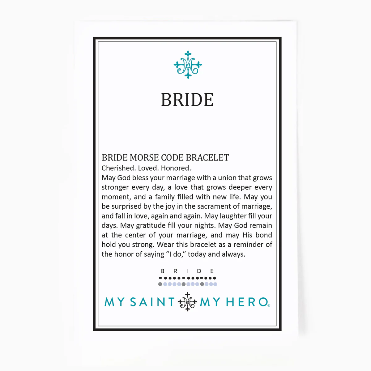 Bride Morse Code Bracelet – Love, Faith & Commitment - Blessed Bands