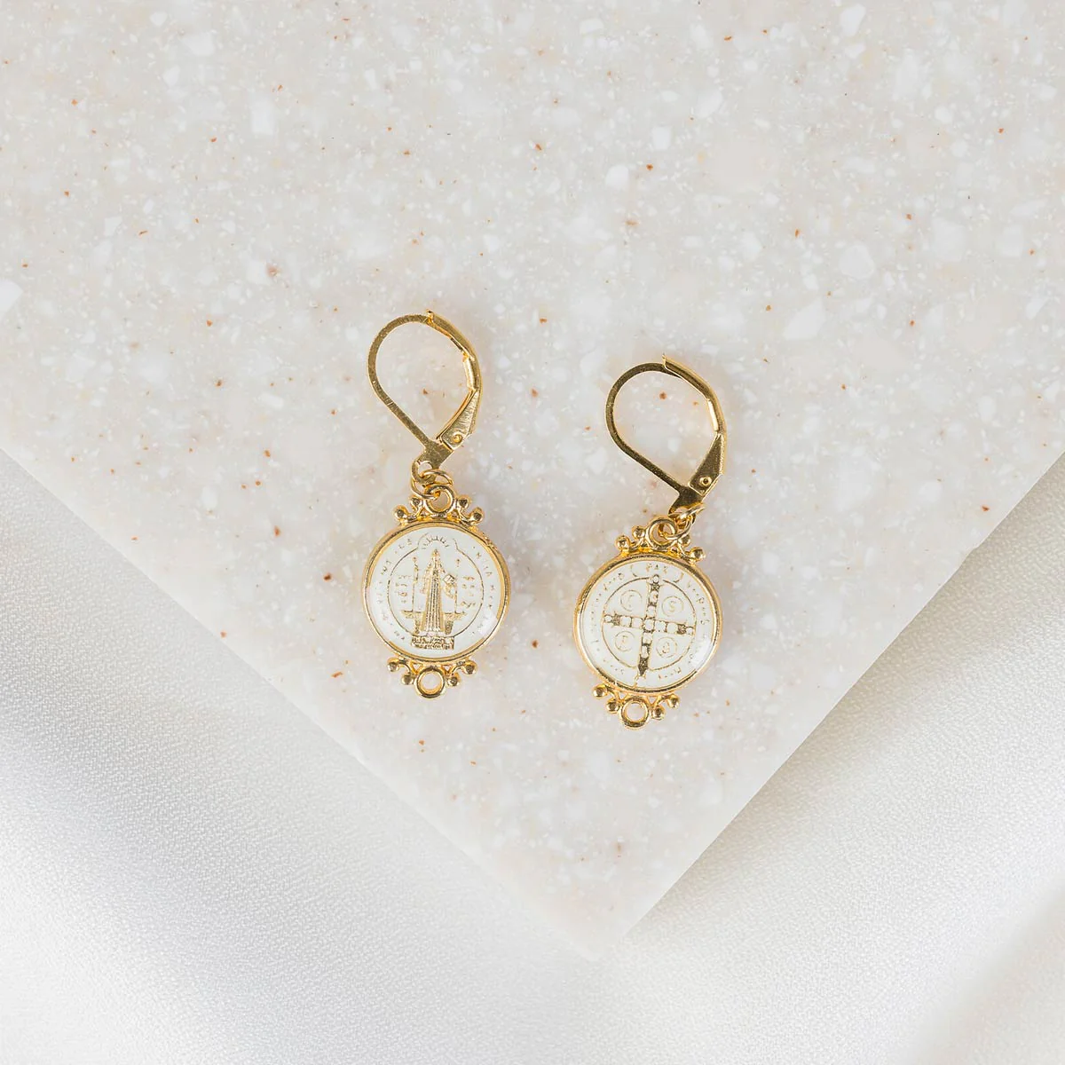 Jubilee Medal Earrings – Faith-Inspired Christian Jewelry - Blessed Bands