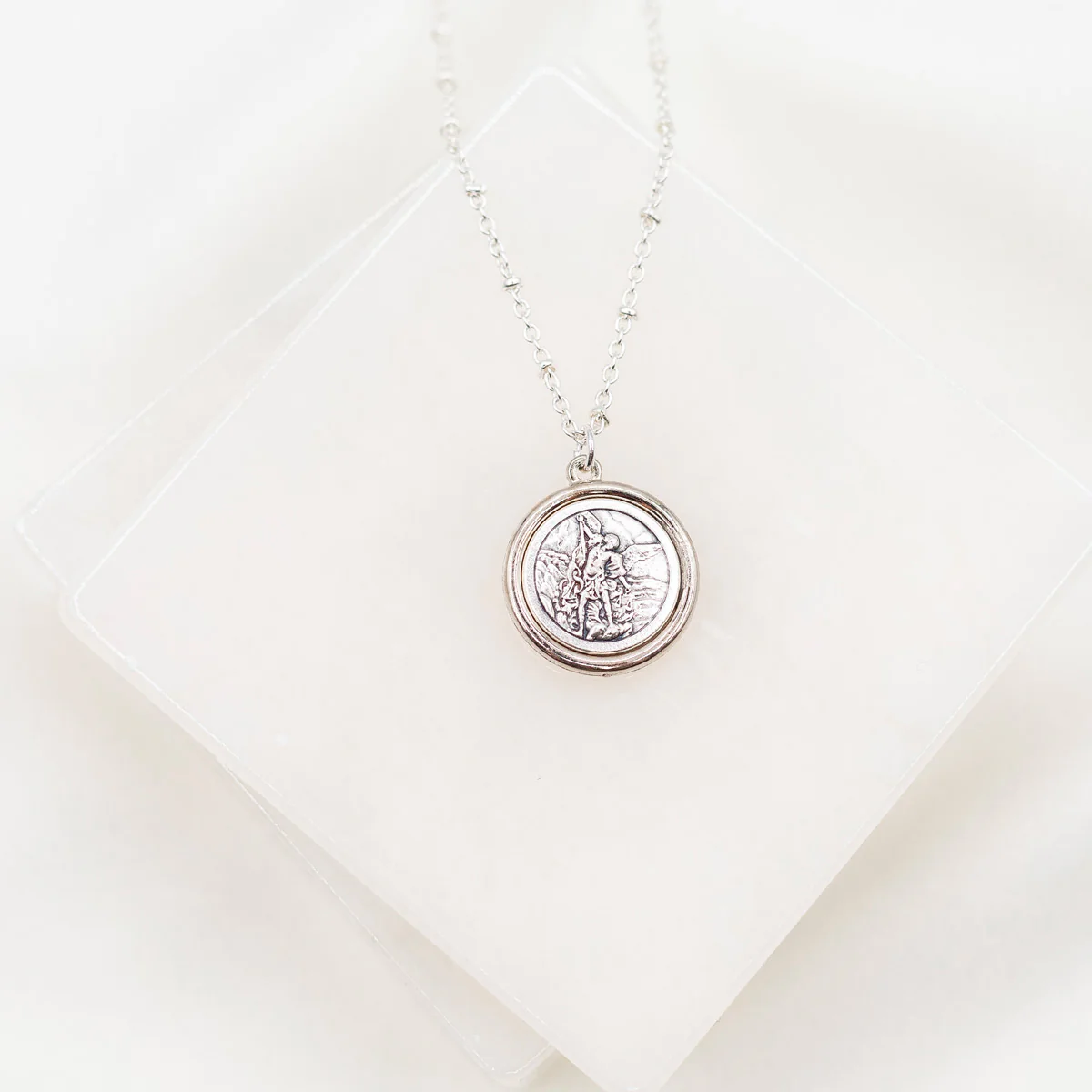 Archangel Michael & St. Christopher Protection Necklace - Blessed Bands