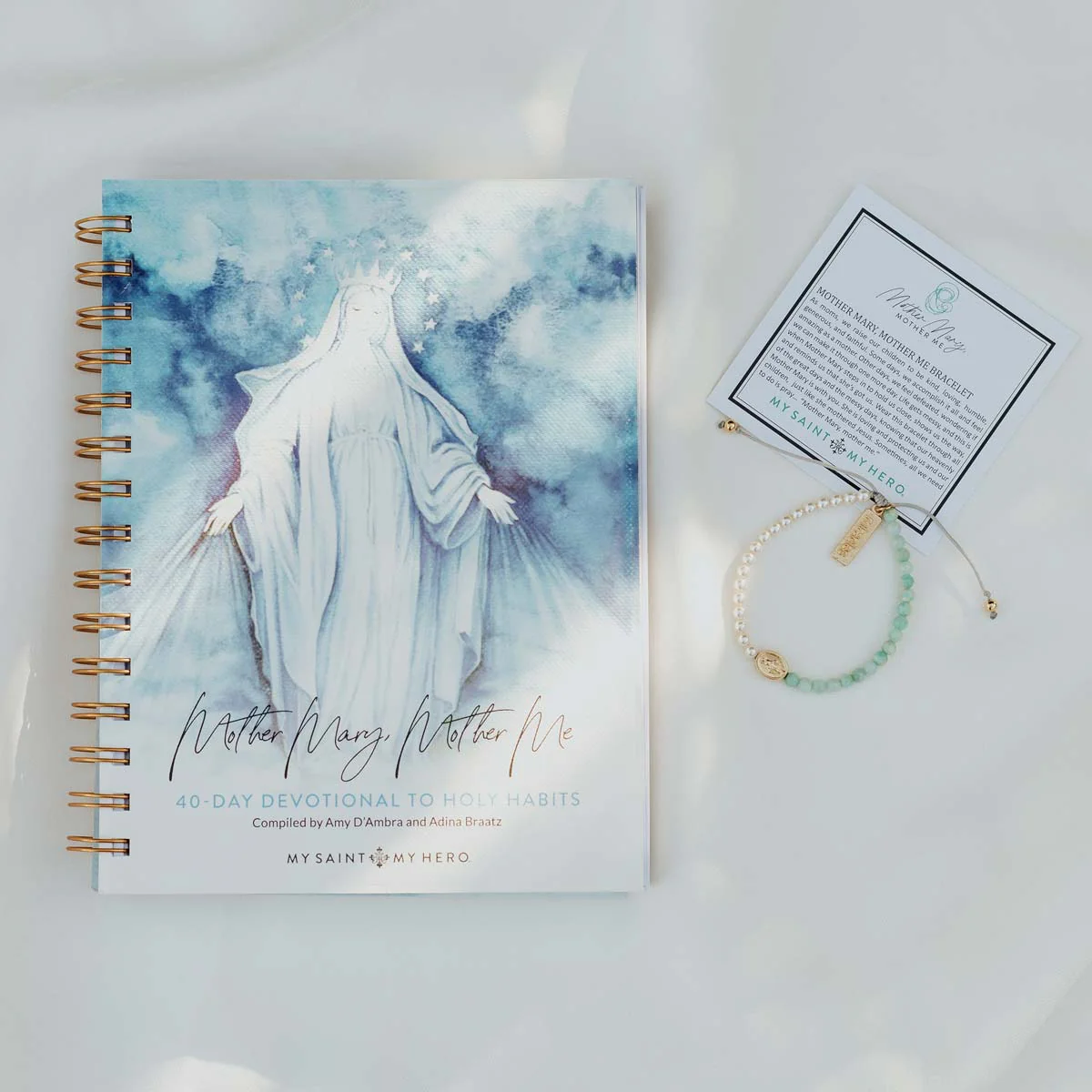 Mother Mary Devotional Journal & Bracelet Bundle – Faith - Blessed Bands