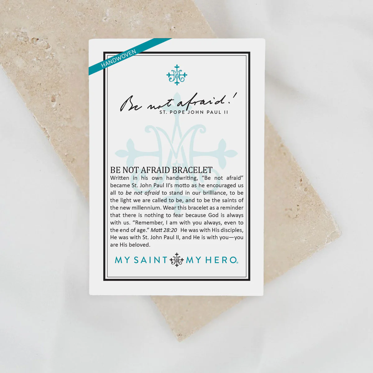 Be Not Afraid Metallic Christian Faith Bracelet - Blessed Bands