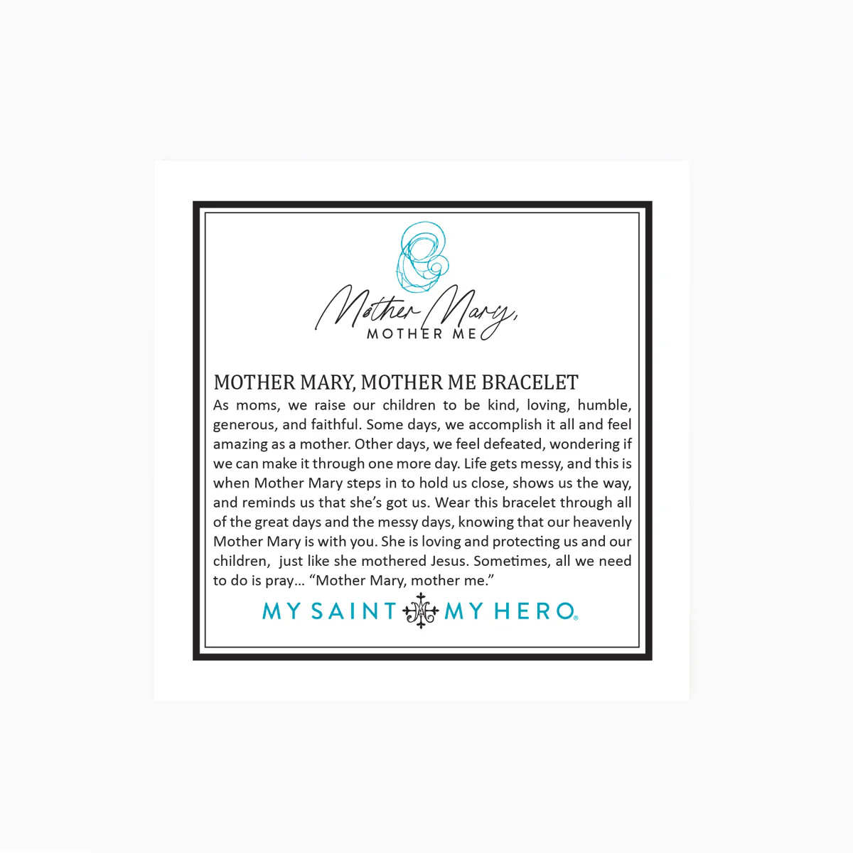 Mother Mary Blessing Bracelet – Silver Faith & Grace - Blessed Bands