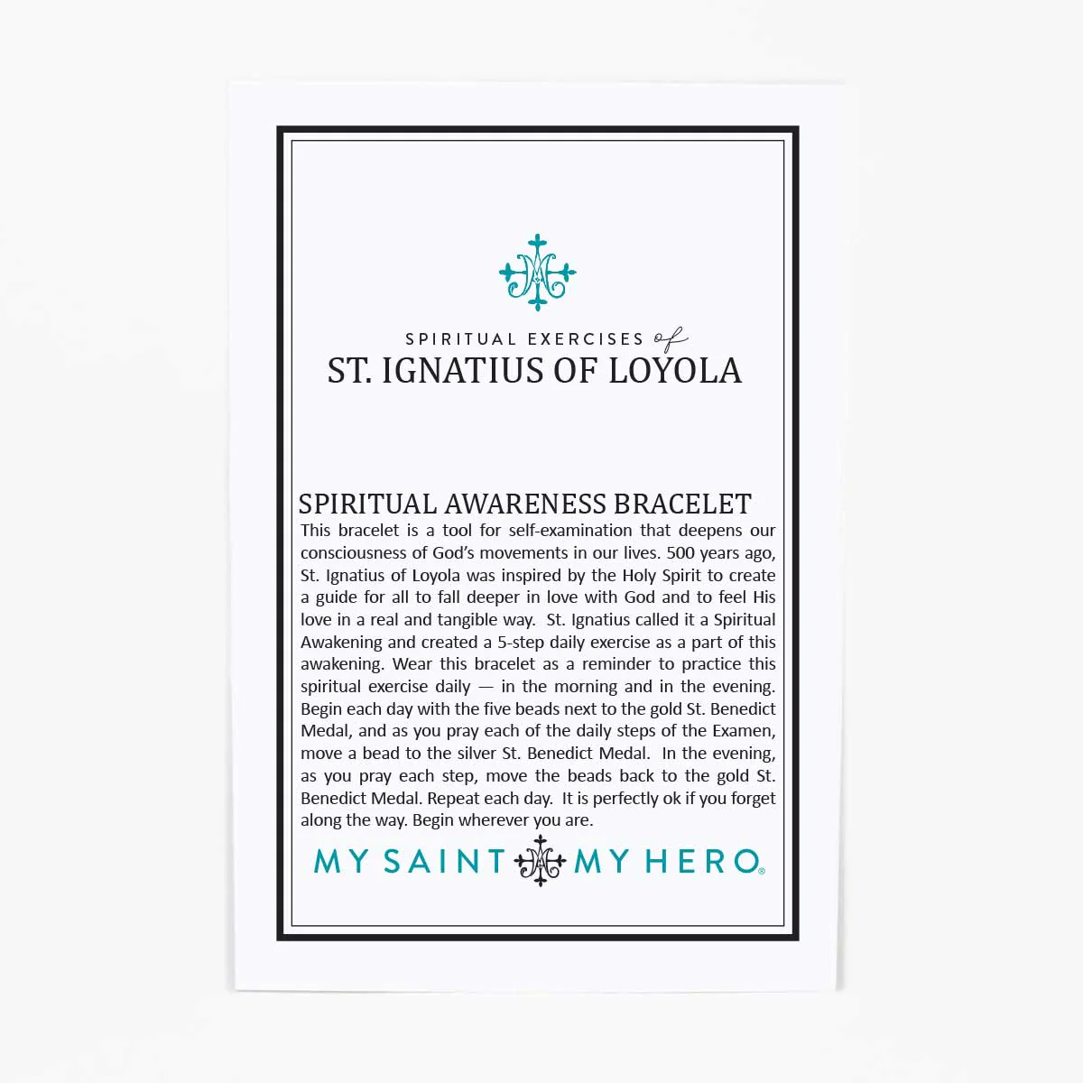 St. Ignatius of Loyola Spiritual Awareness Bracelet - Blessed Bands