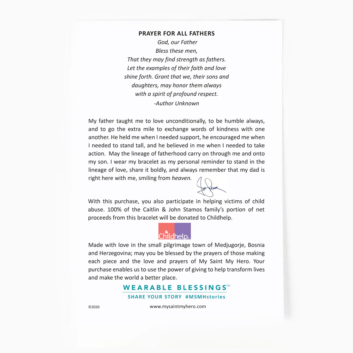 A Father’s Love Bracelet – Faith & Blessing Gift - Blessed Bands