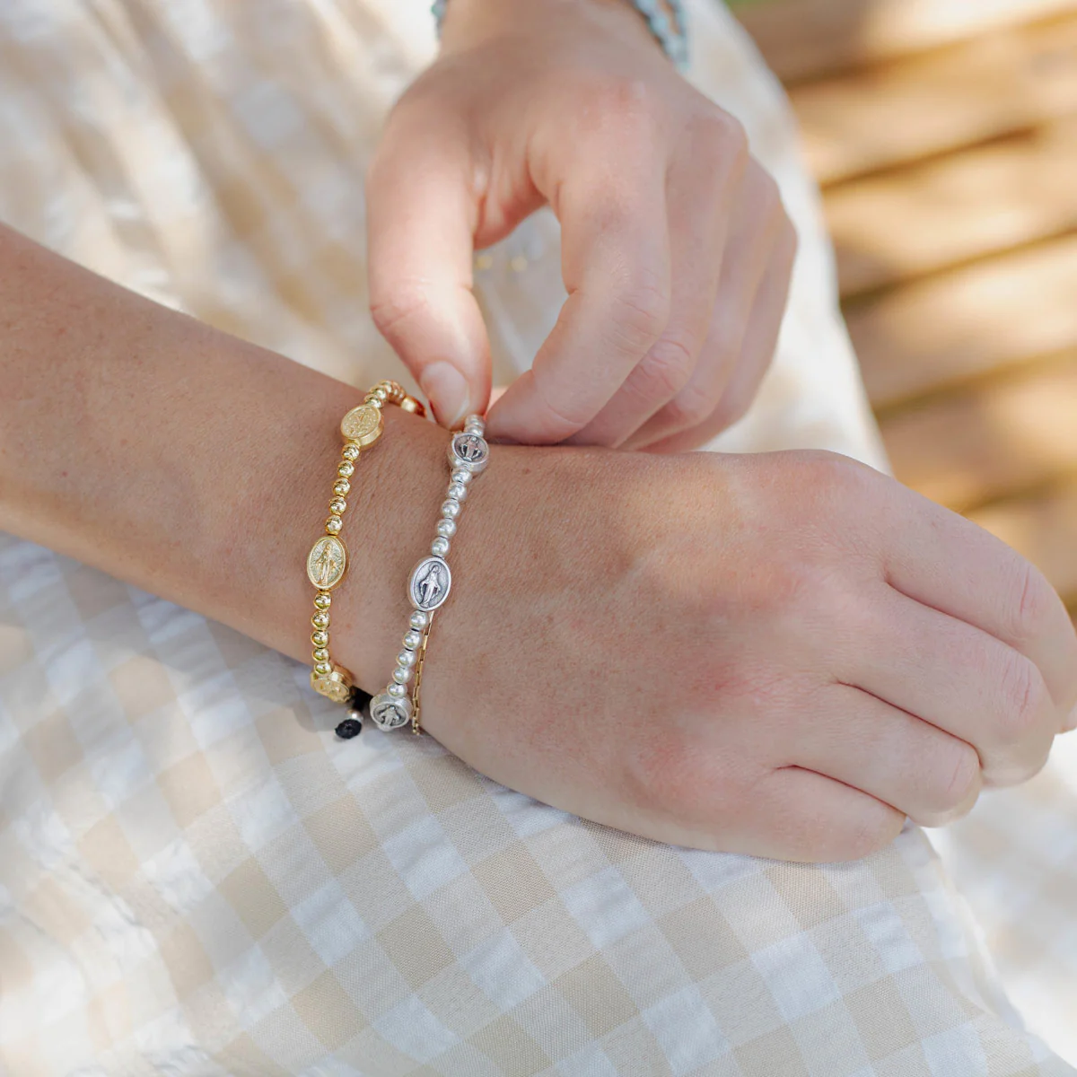 Held by Mary Blessing Bracelet – Faith & Comfort Jewelry - Blessed Bands