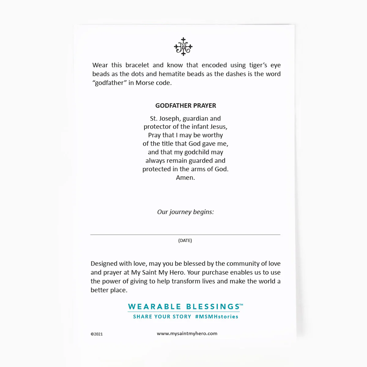 Godfather Morse Code Bracelet – Faith & Meaningful Gift - Blessed Bands