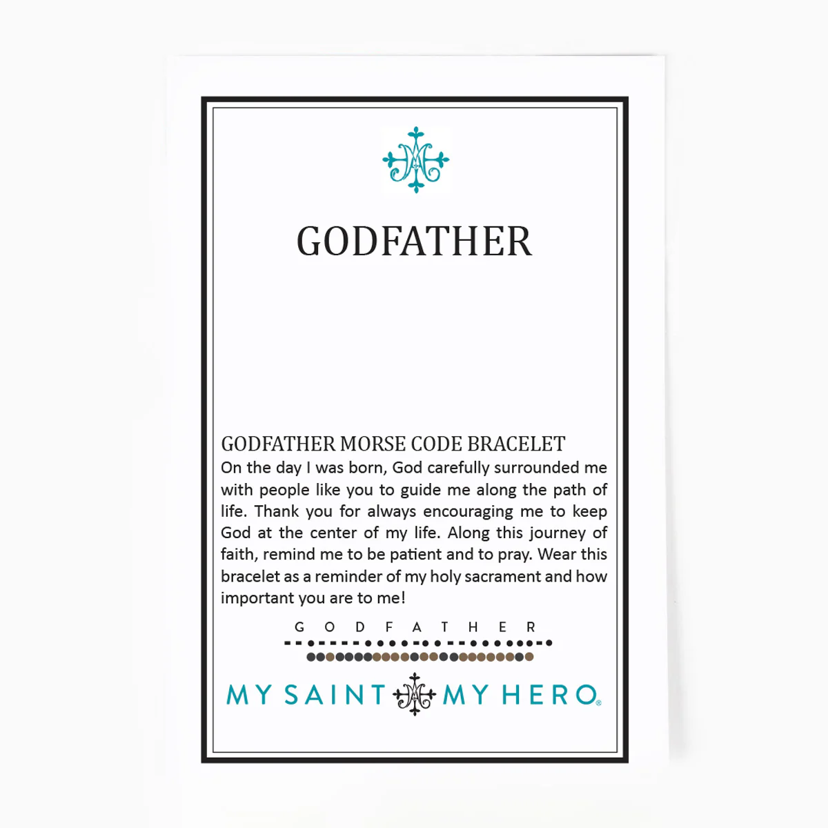 Godfather Morse Code Bracelet – Faith & Meaningful Gift - Blessed Bands