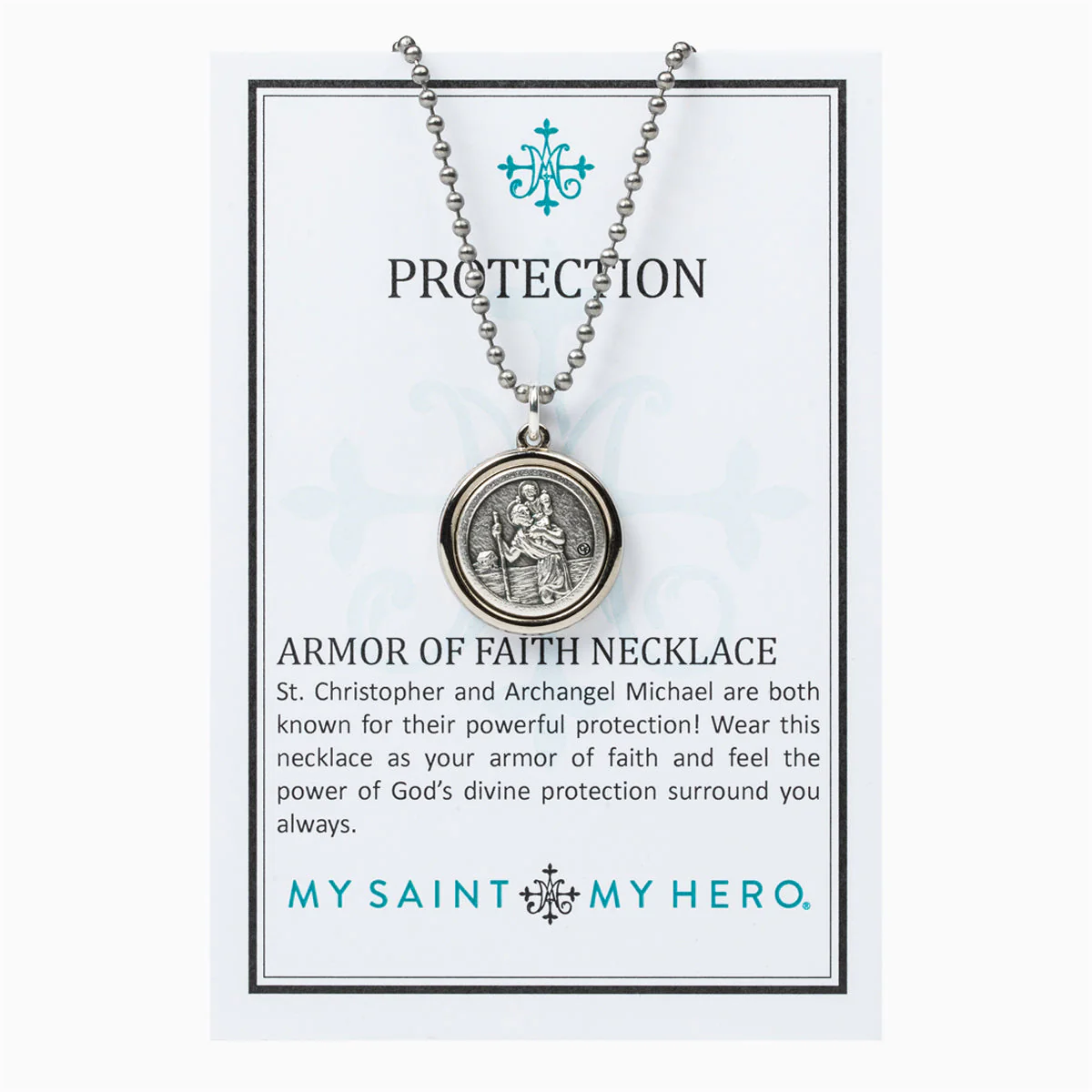 Archangel Michael & St. Christopher Necklace – Armor of Faith - Blessed Bands