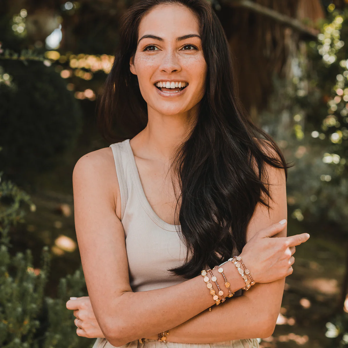 Share the Love St. Amos Bracelet Set – White & Rose Gold - Blessed Bands