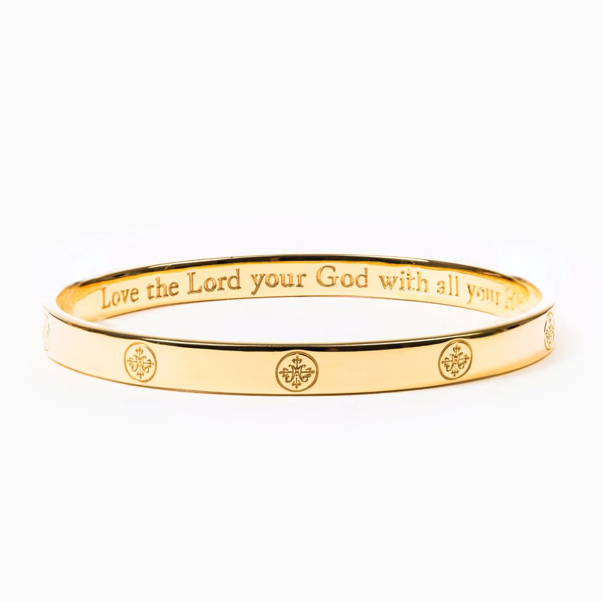 Greatest Love Deuteronomy 6:5 Gold Bangle – Faith & Love - Blessed Bands