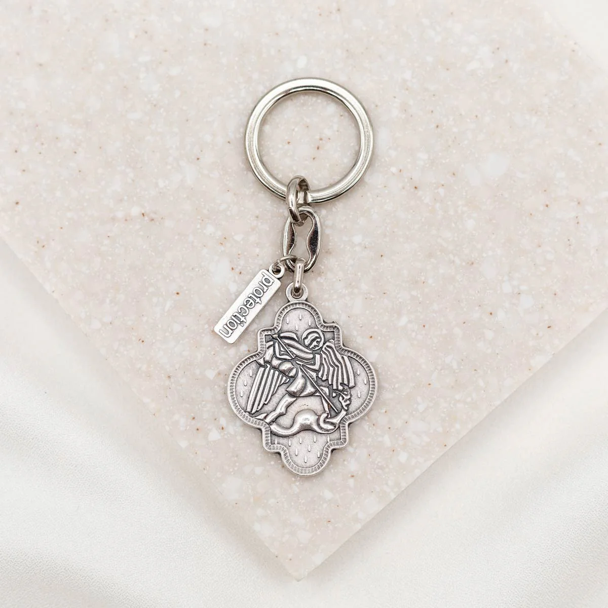 Archangel Michael Protection Key Ring – Faith & Strength - Blessed Bands