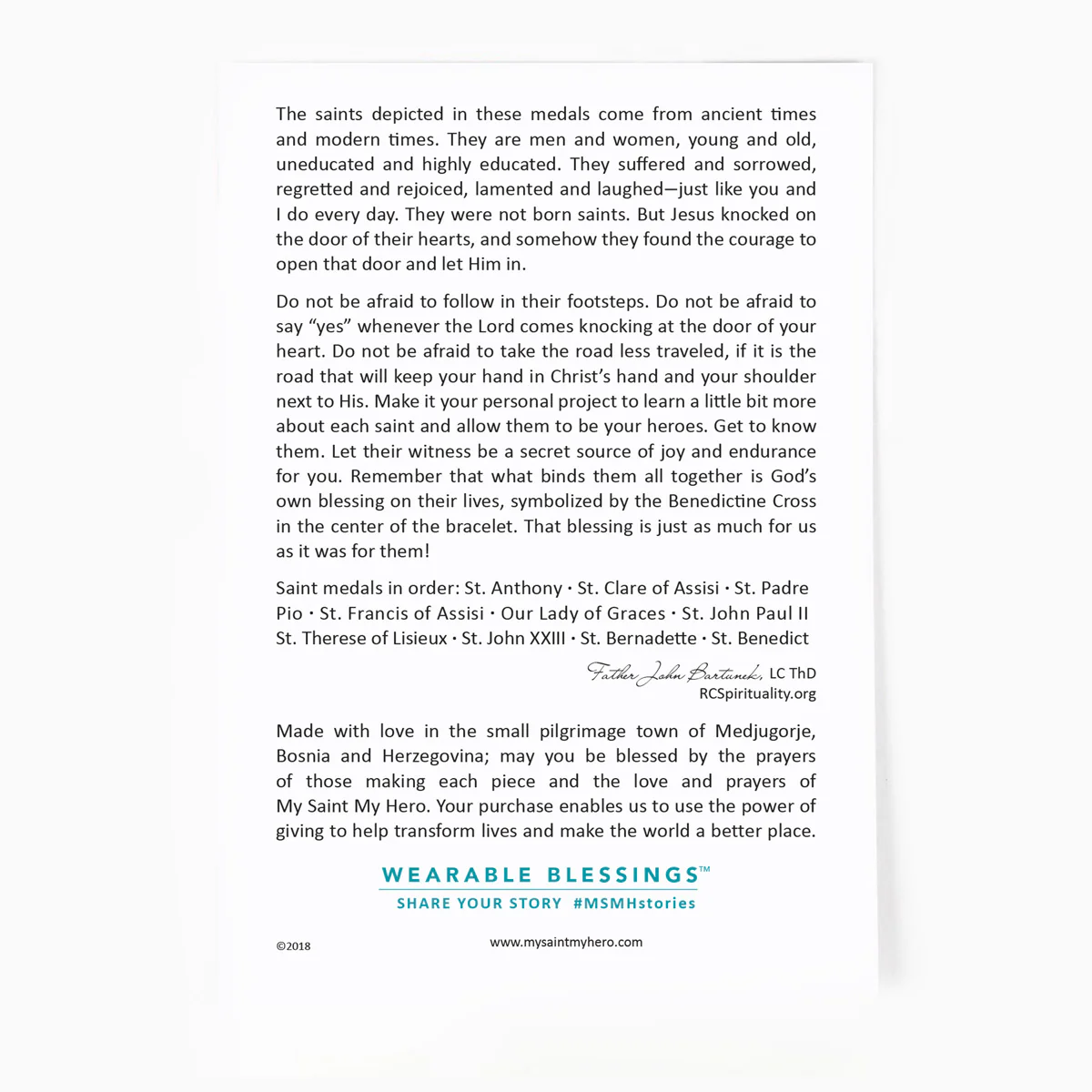 Saints & Heroes All Saints Bracelet – Faith & Courage - Blessed Bands