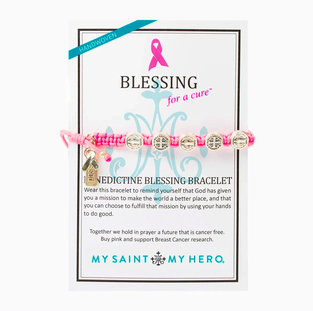 Blessing for a Cure Breast Cancer Awareness Bracelet - Blessed Bands