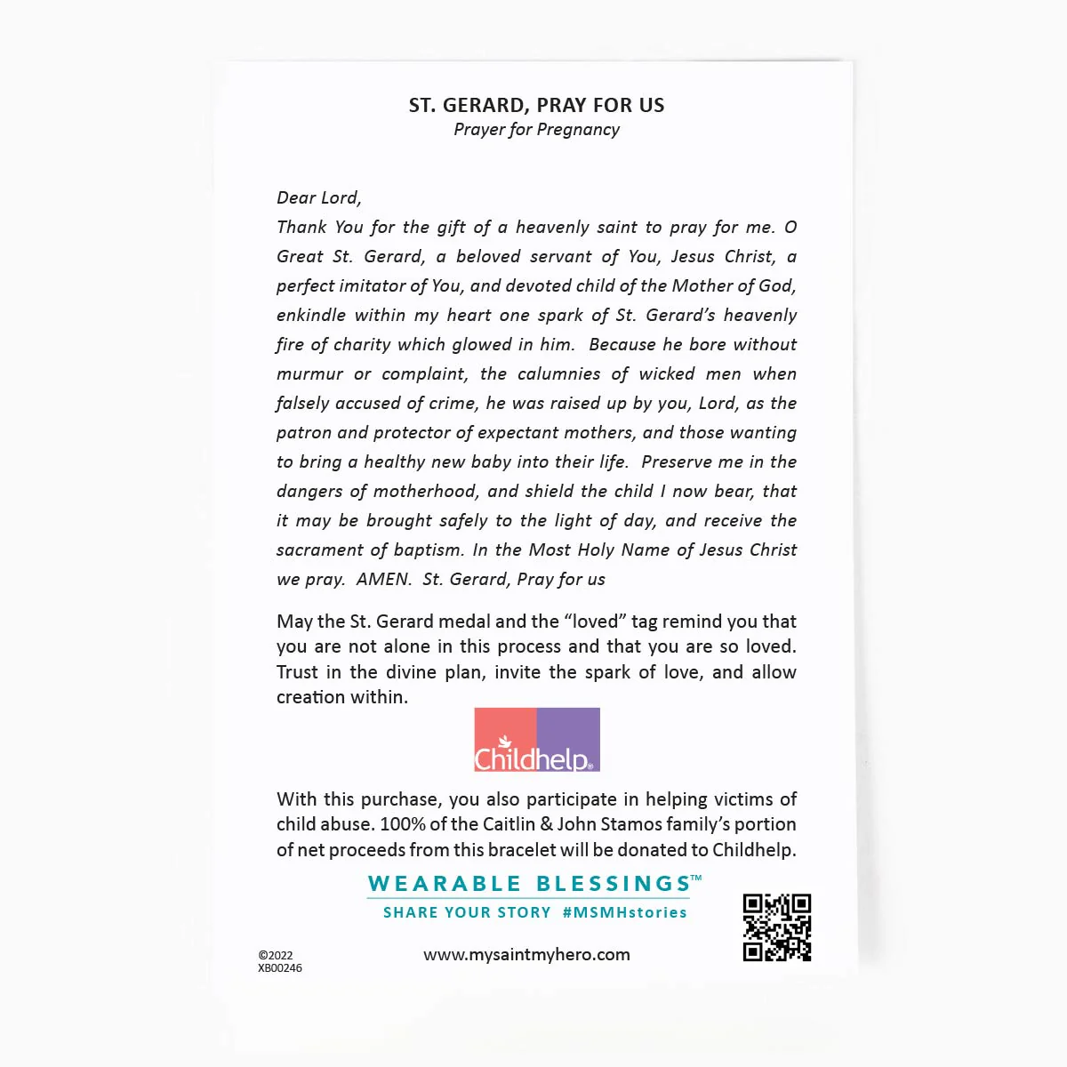 St. Gerard Pregnancy Blessing Bracelet – Faith & Hope - Blessed Bands