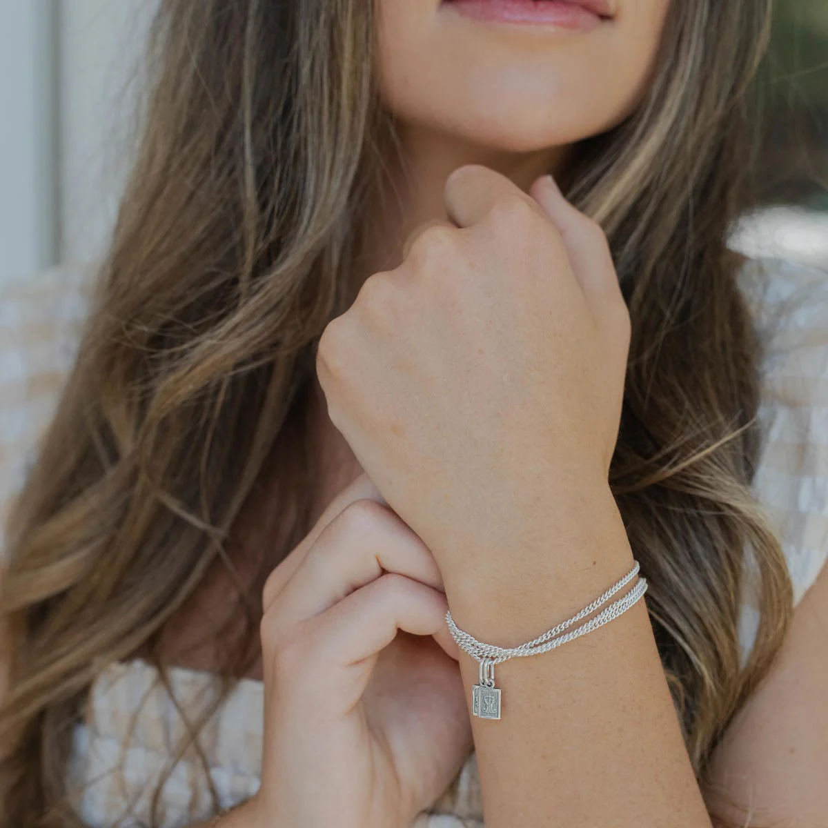 Garment of Grace Scapular Necklace – Sterling Silver Faith - Blessed Bands