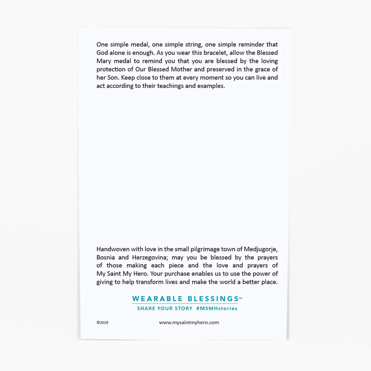 Say Yes Miraculous Mary Crystal Faith Bracelet - Blessed Bands