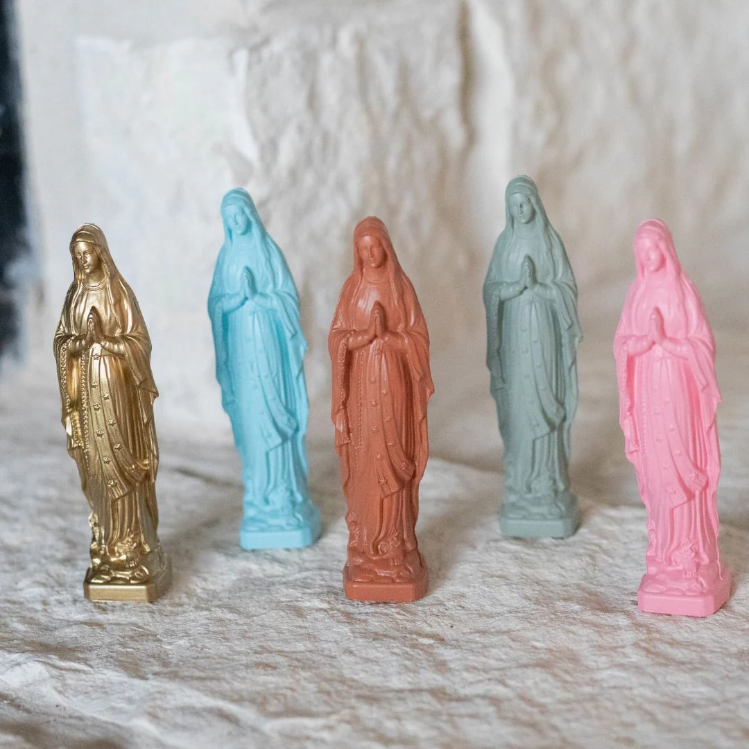 Our Lady of Lourdes Statue – Small Devotional Figure - Blessed Bands