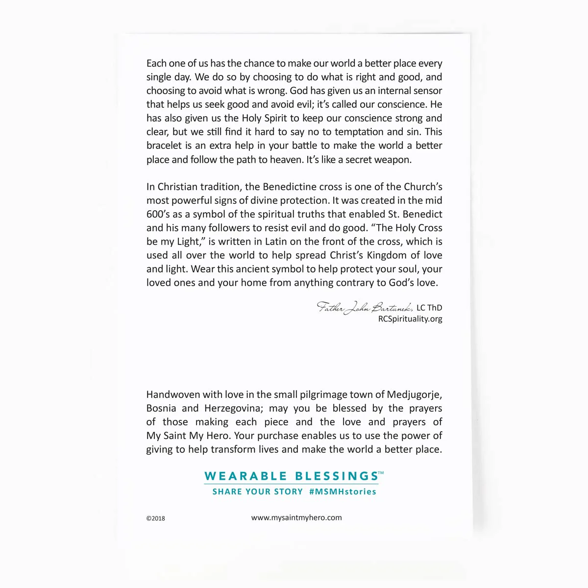 Benedictine Blessing Bracelet – Gold Medal Faith Jewelry - Blessed Bands