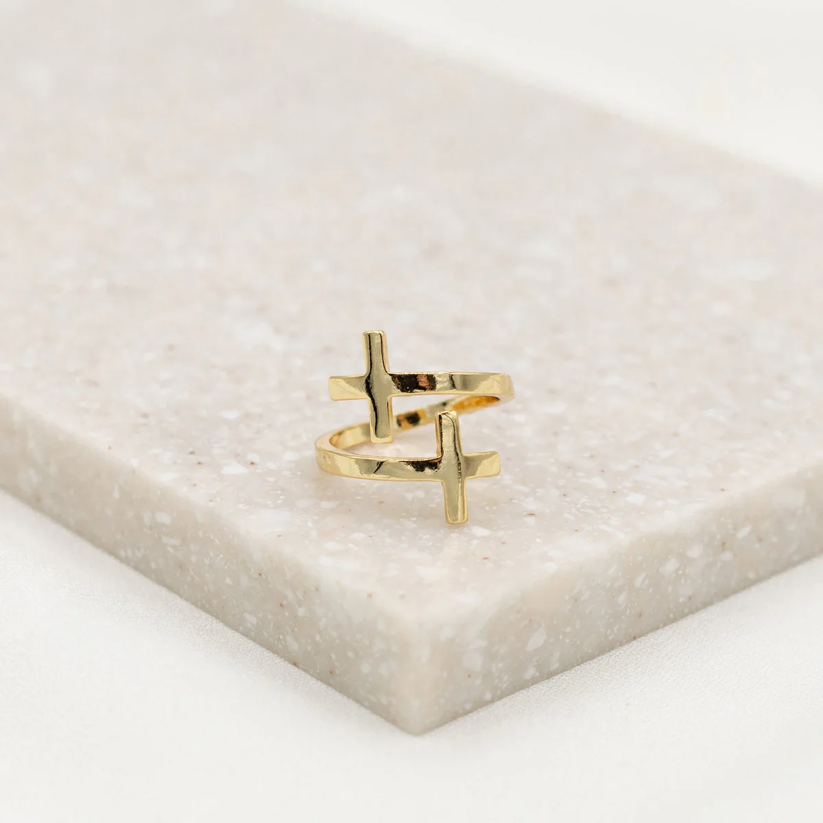 Pillar of Faith Cross Ring – Strength & Christian Symbol - Blessed Bands