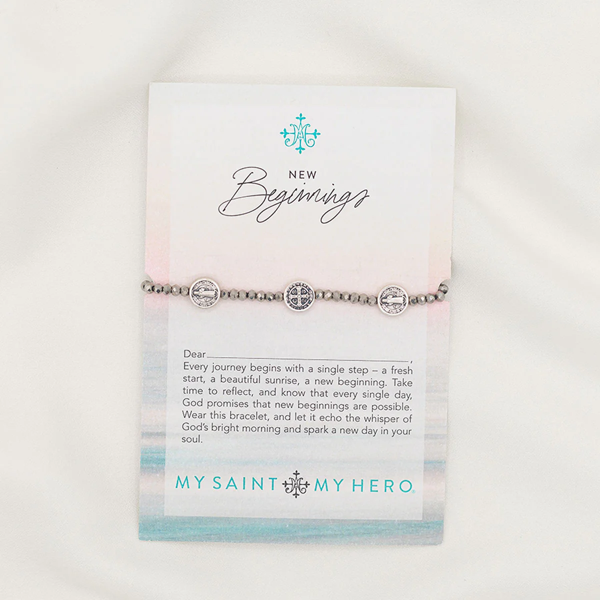 New Beginnings Crystal Benedictine Blessing Bracelet - Blessed Bands