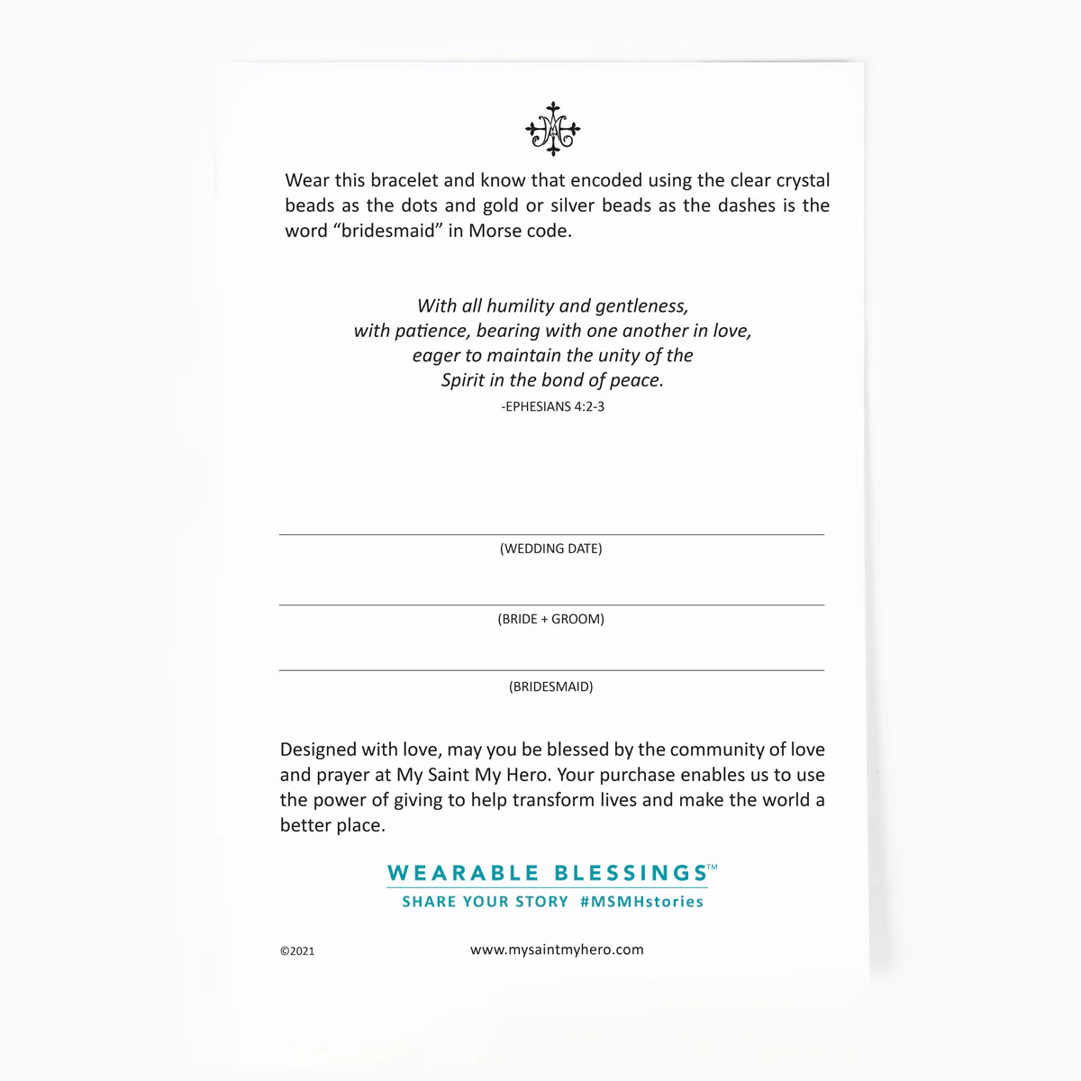 Bridesmaid Morse Code Bracelet – Faith & Friendship Gift - Blessed Bands