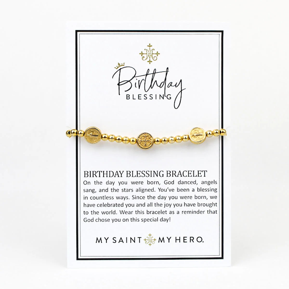 Benedictine Birthday Blessing Bracelet – Faith & Grace Gift - Blessed Bands