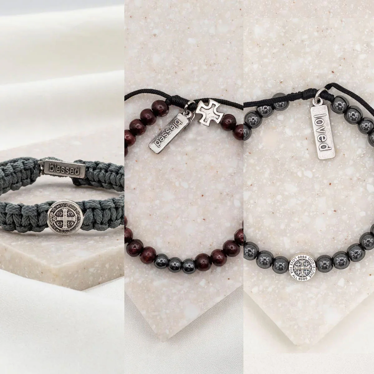 Faith-Inspired Dad’s Bracelet Set – Symbol of God’s Love & Hope - Blessed Bands
