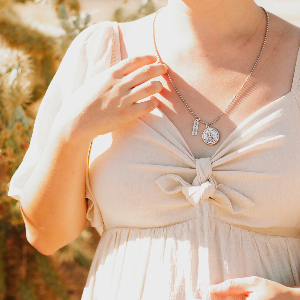 Archangel Michael & St. Christopher Faith Protection Necklace - Blessed Bands