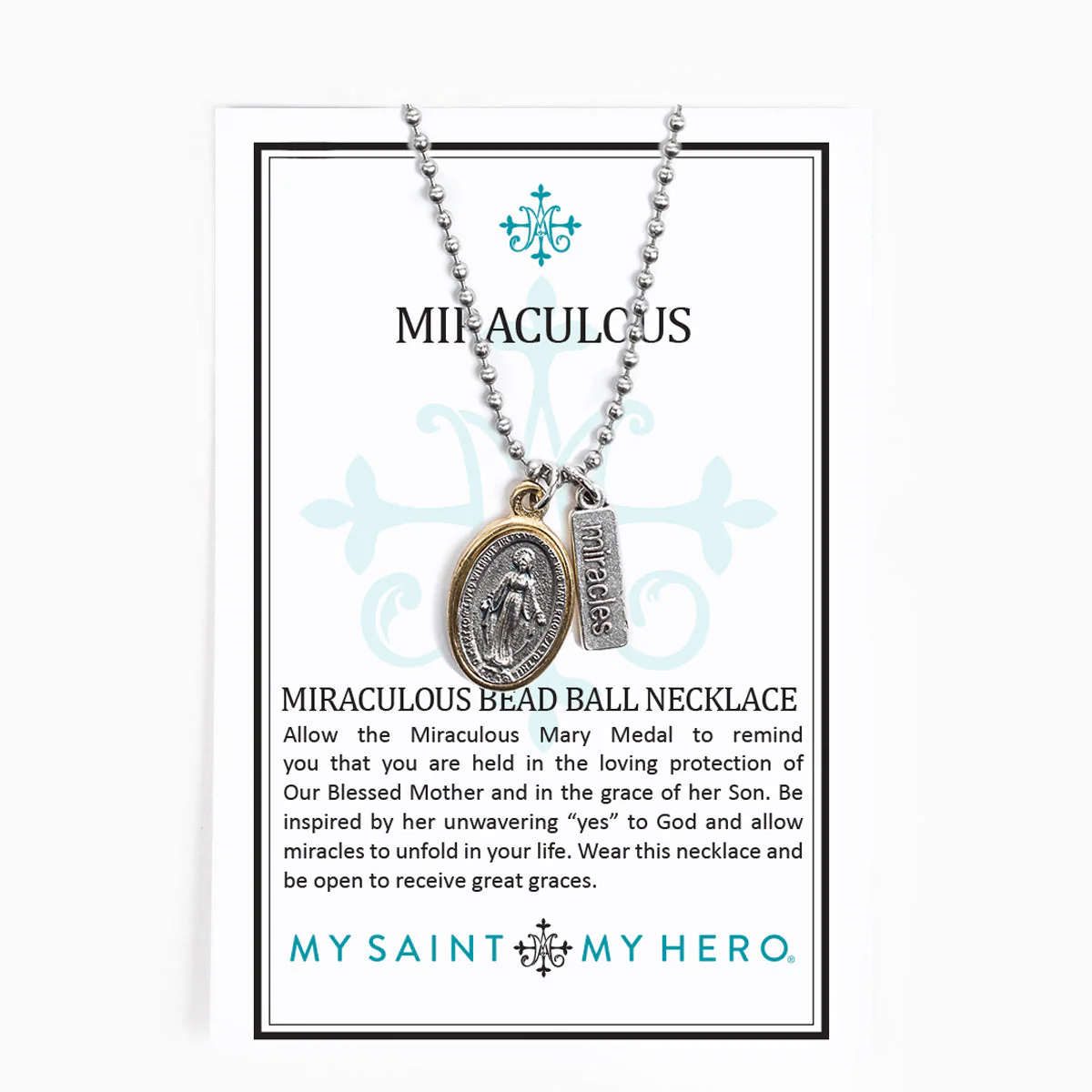 Miraculous Bead Ball Necklace – Faith & Blessings - Blessed Bands