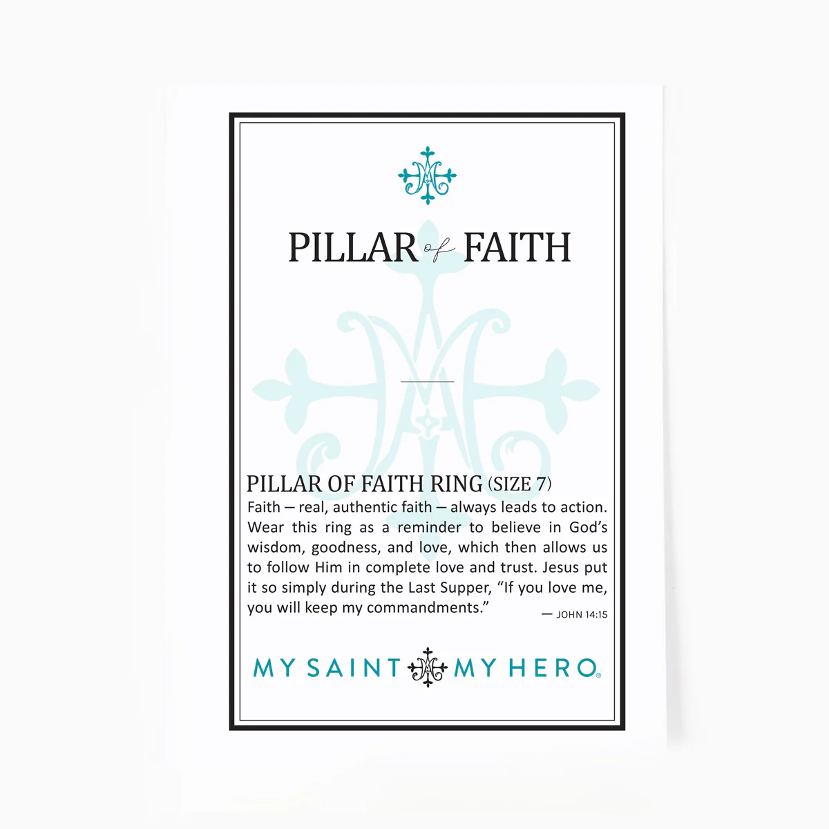 Pillar of Faith Ring with White Diamonds – Christian Jewelry - Blessed Bands