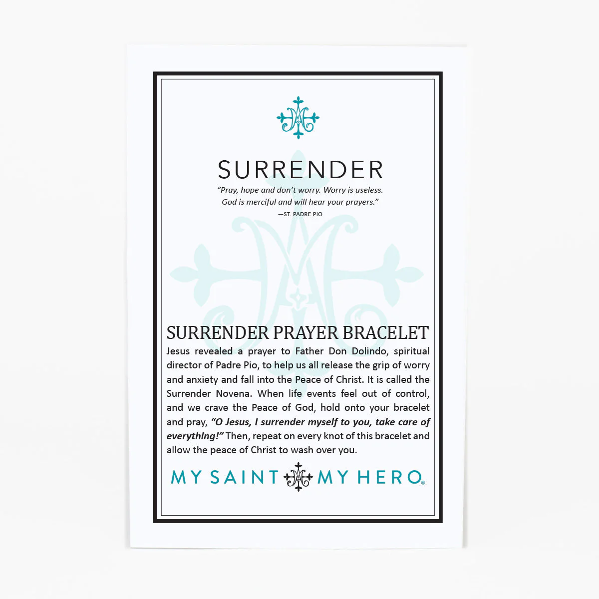 Surrender Prayer Christian Faith Bracelet - Blessed Bands