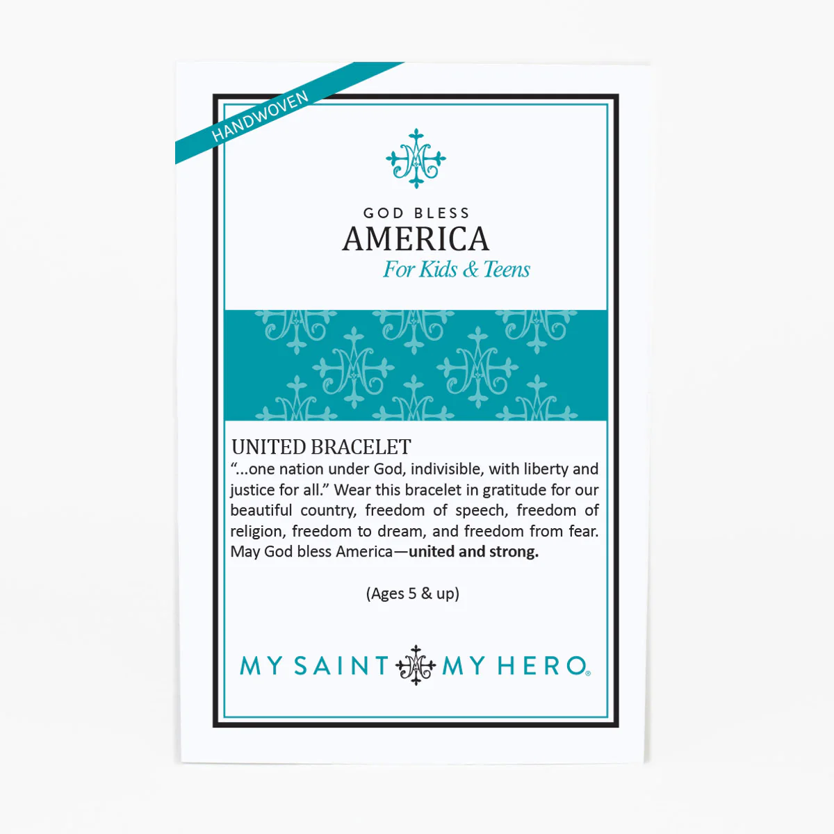 God Bless America Kids & Teens United Bracelet - Blessed Bands